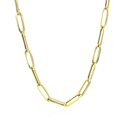14k White Gold Bold Paperclip Chain