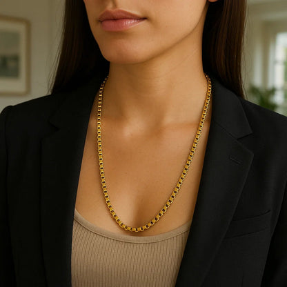 14k Round Box Chain
