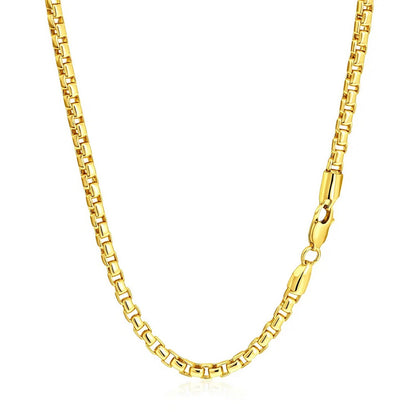 14k Round Box Chain