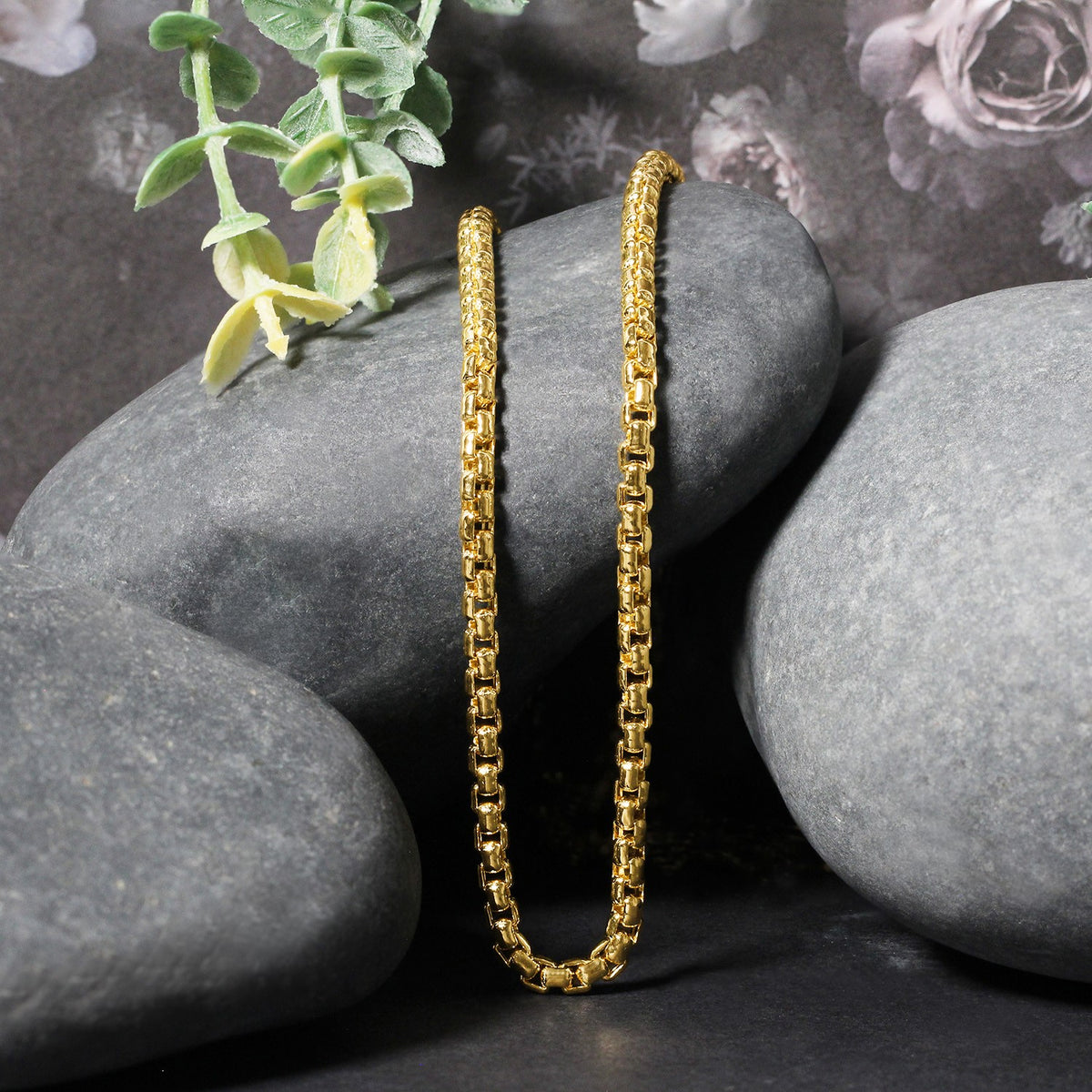 14k Round Box Chain