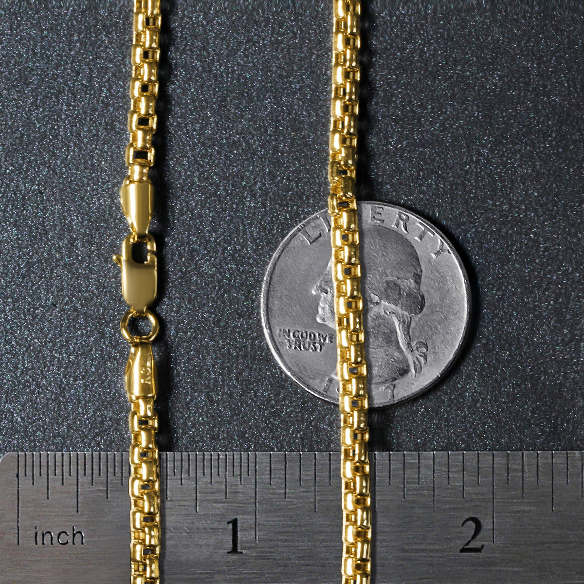 14k Round Box Chain