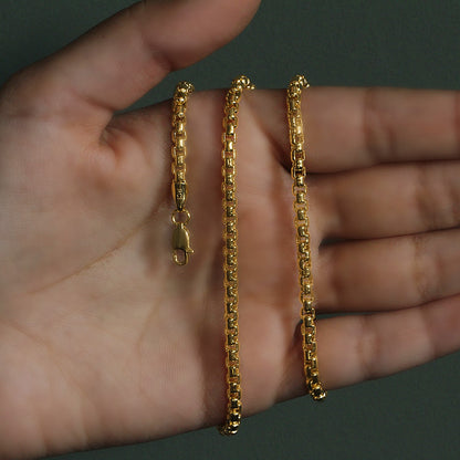 14k Round Box Chain