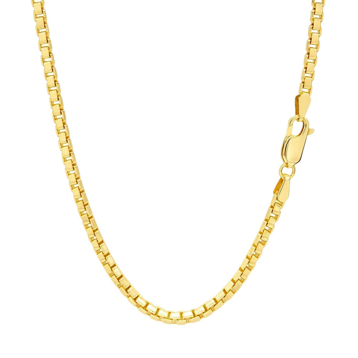 14k Yellow Gold Semi Solid Box Chain