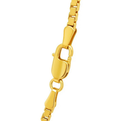 14k Yellow Gold Semi Solid Box Chain