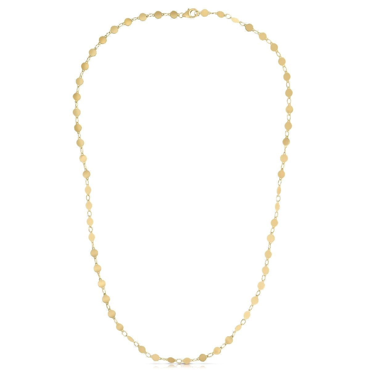 14k Necklace with Polished Circles