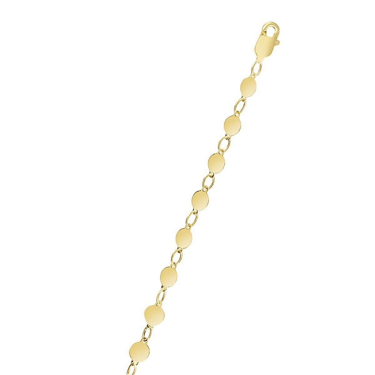 14k Necklace with Polished Circles