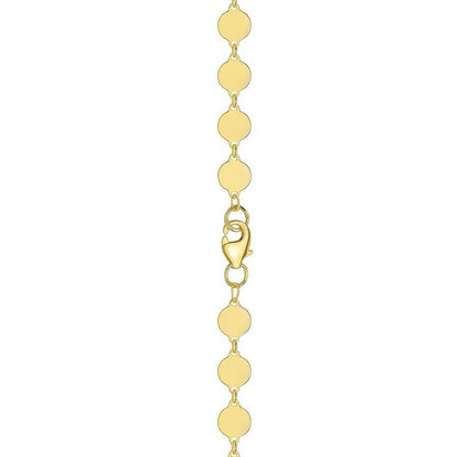 14k Necklace with Polished Circles