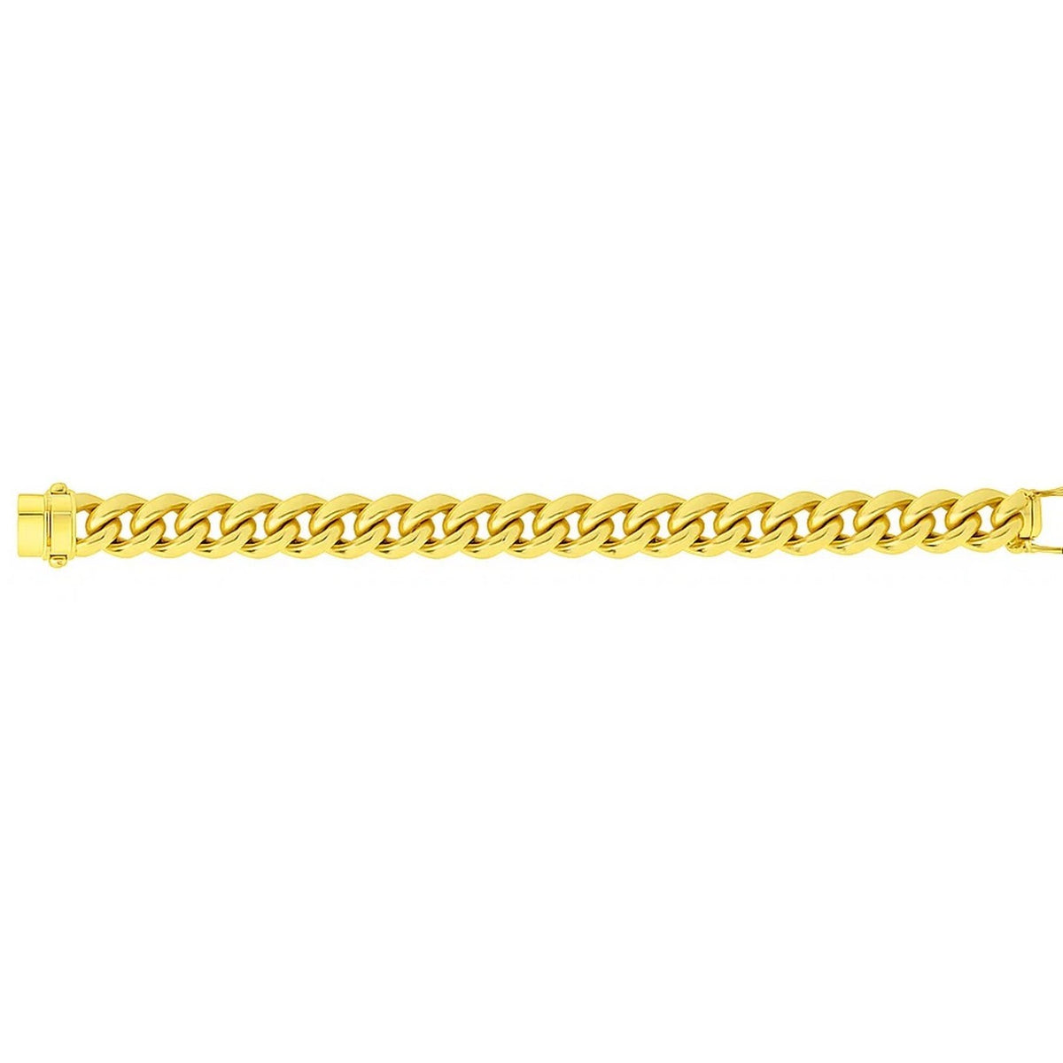 14k Yellow Gold Polished Miami Cuban Chain Necklace