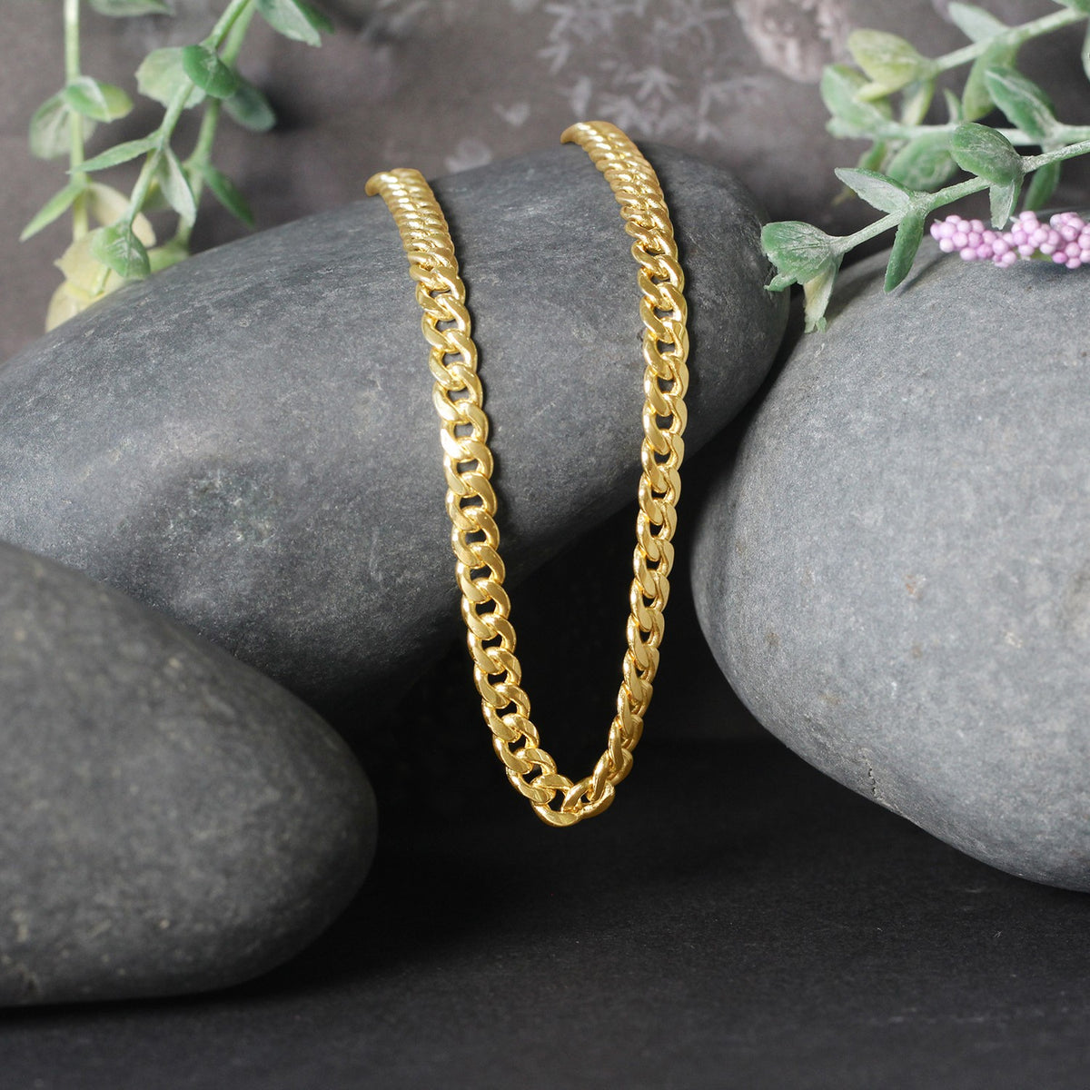 14k Miami Cuban Semi Solid Chain
