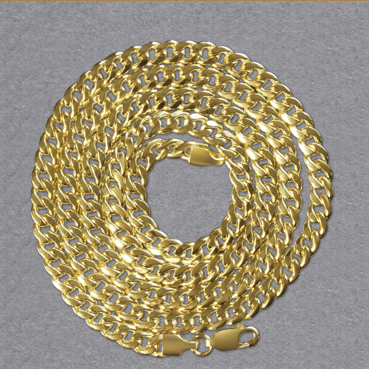 14k Miami Cuban Semi Solid Chain