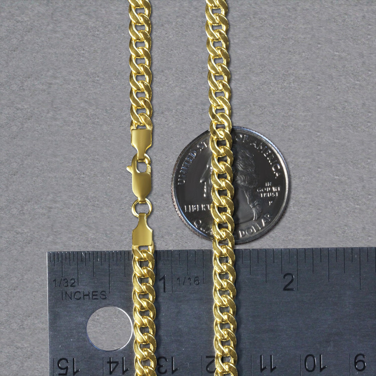14k Miami Cuban Semi Solid Chain