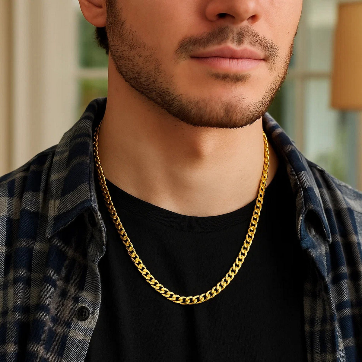 14k Miami Cuban Semi Solid Chain