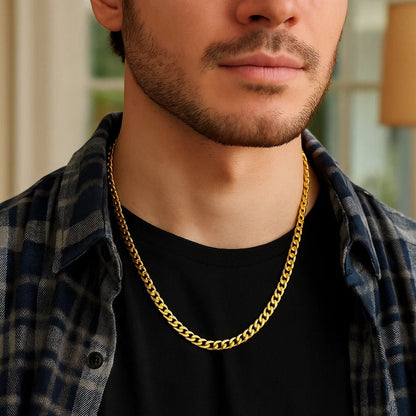 14k Miami Cuban Semi Solid Chain