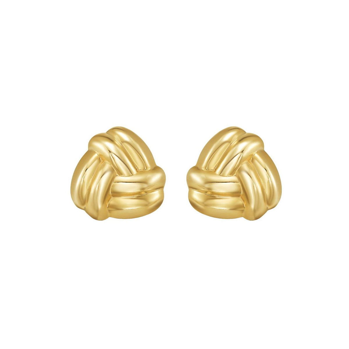 14K Yellow Gold Large Double Knot Earrings
