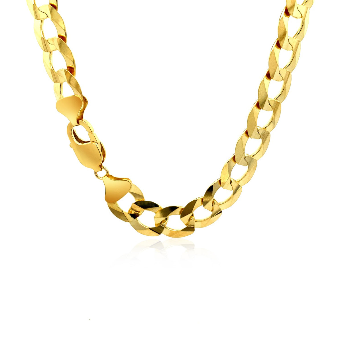 Solid Curb Chain in 14k Yellow Gold