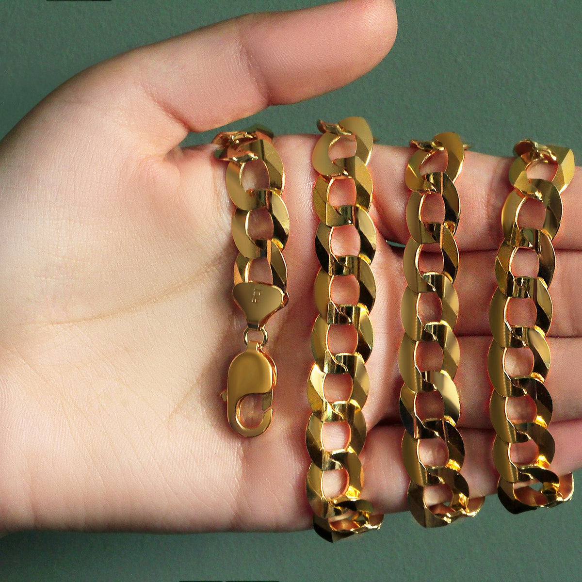 Solid Curb Chain in 14k Yellow Gold