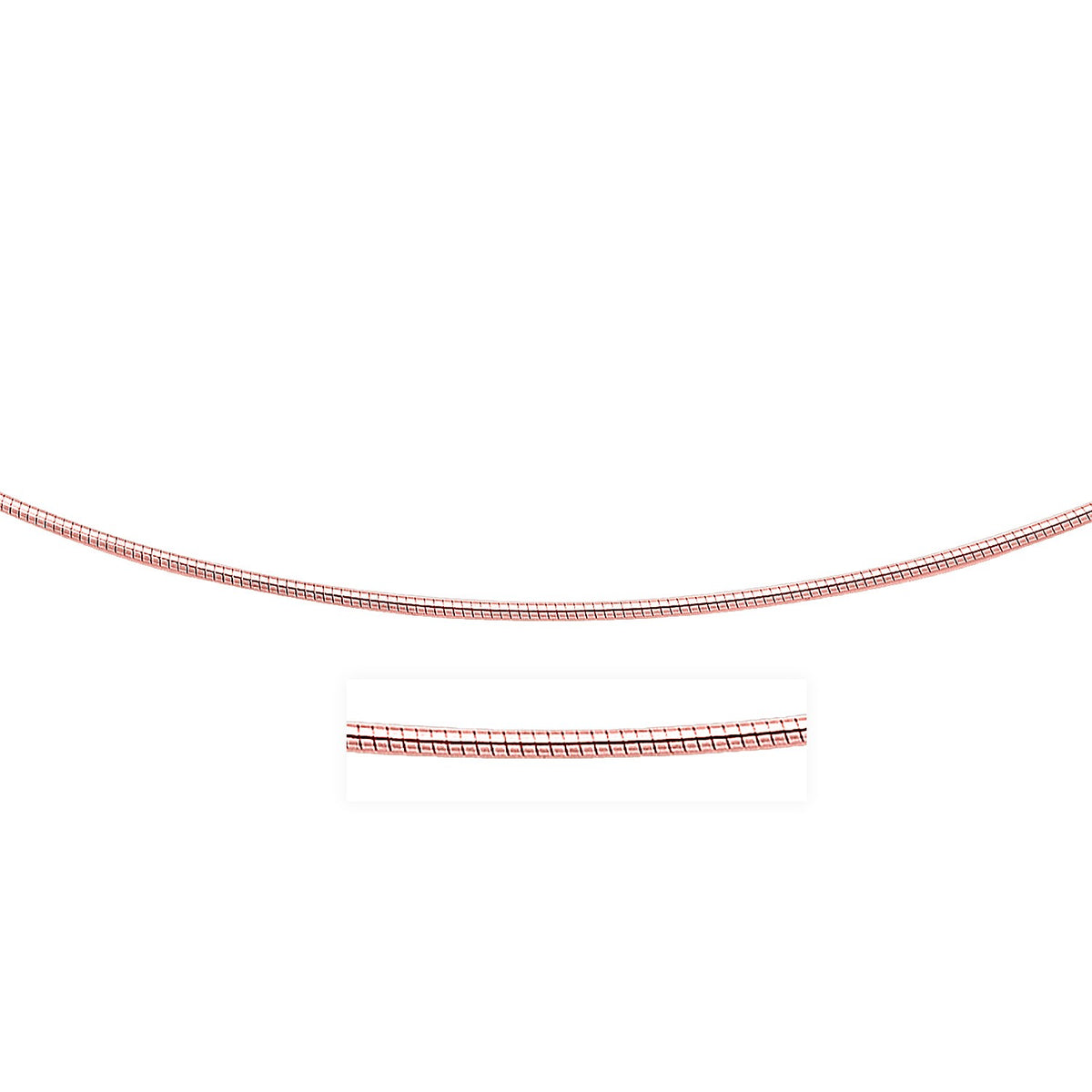 14k Necklace in a Round Omega Chain Style