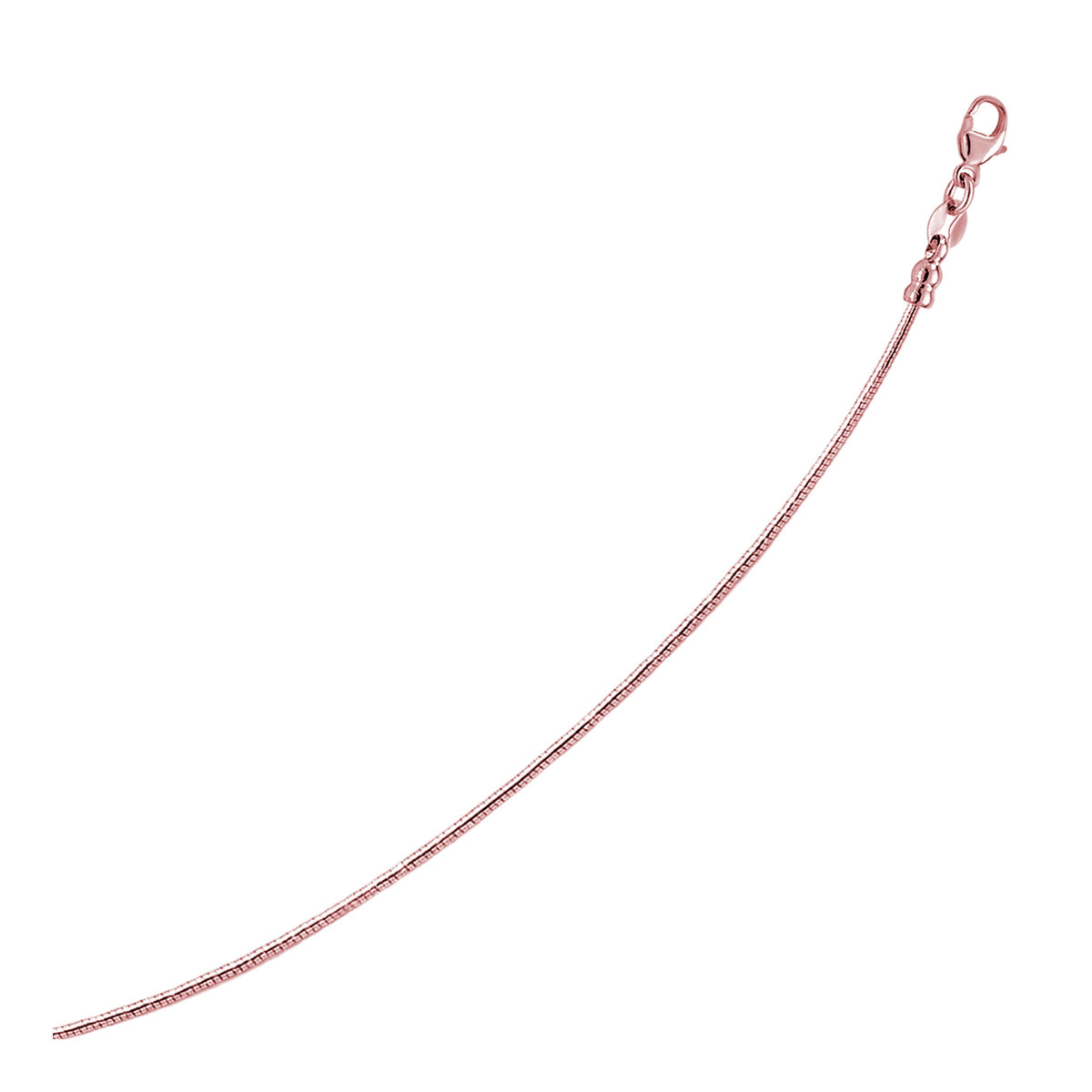 14k Necklace in a Round Omega Chain Style
