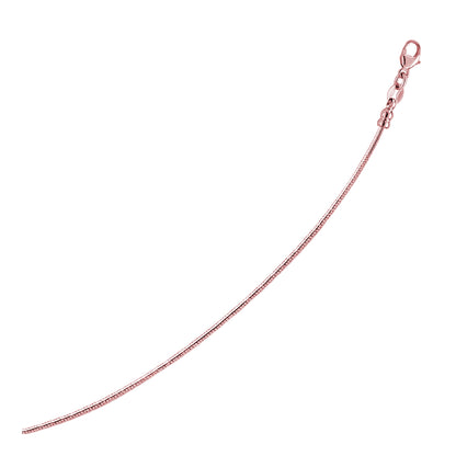 14k Necklace in a Round Omega Chain Style