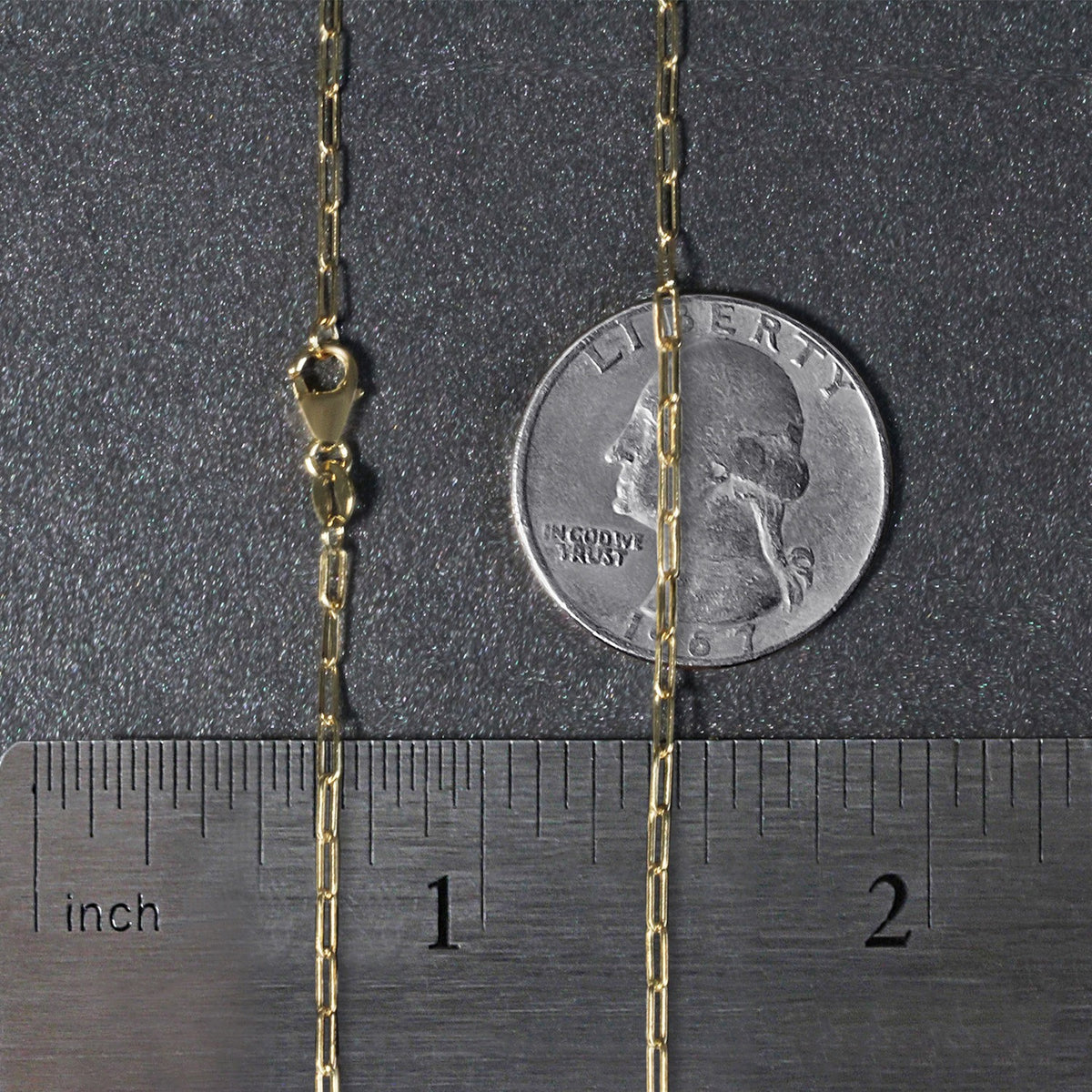 14K Yellow Gold Fine Paperclip Chain