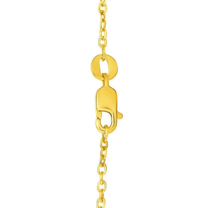 14k Yellow Gold Necklace with Multi-Colored Stones