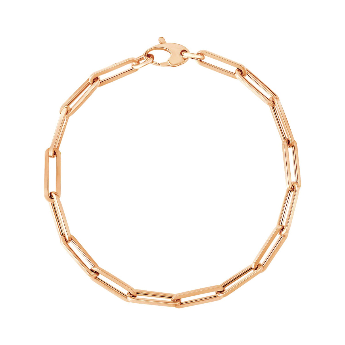 14K Bold Paperclip Chain Bracelet (4.20 mm)