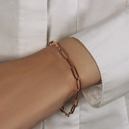 14K Bold Paperclip Chain Bracelet (4.20 mm)