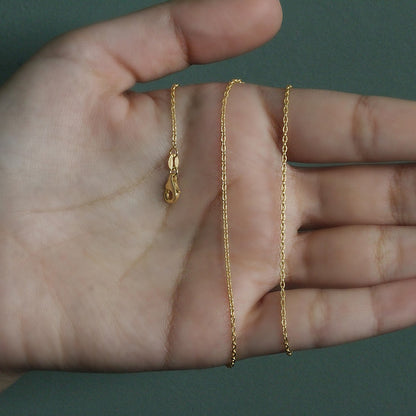 18k Round Cable Link Chain
