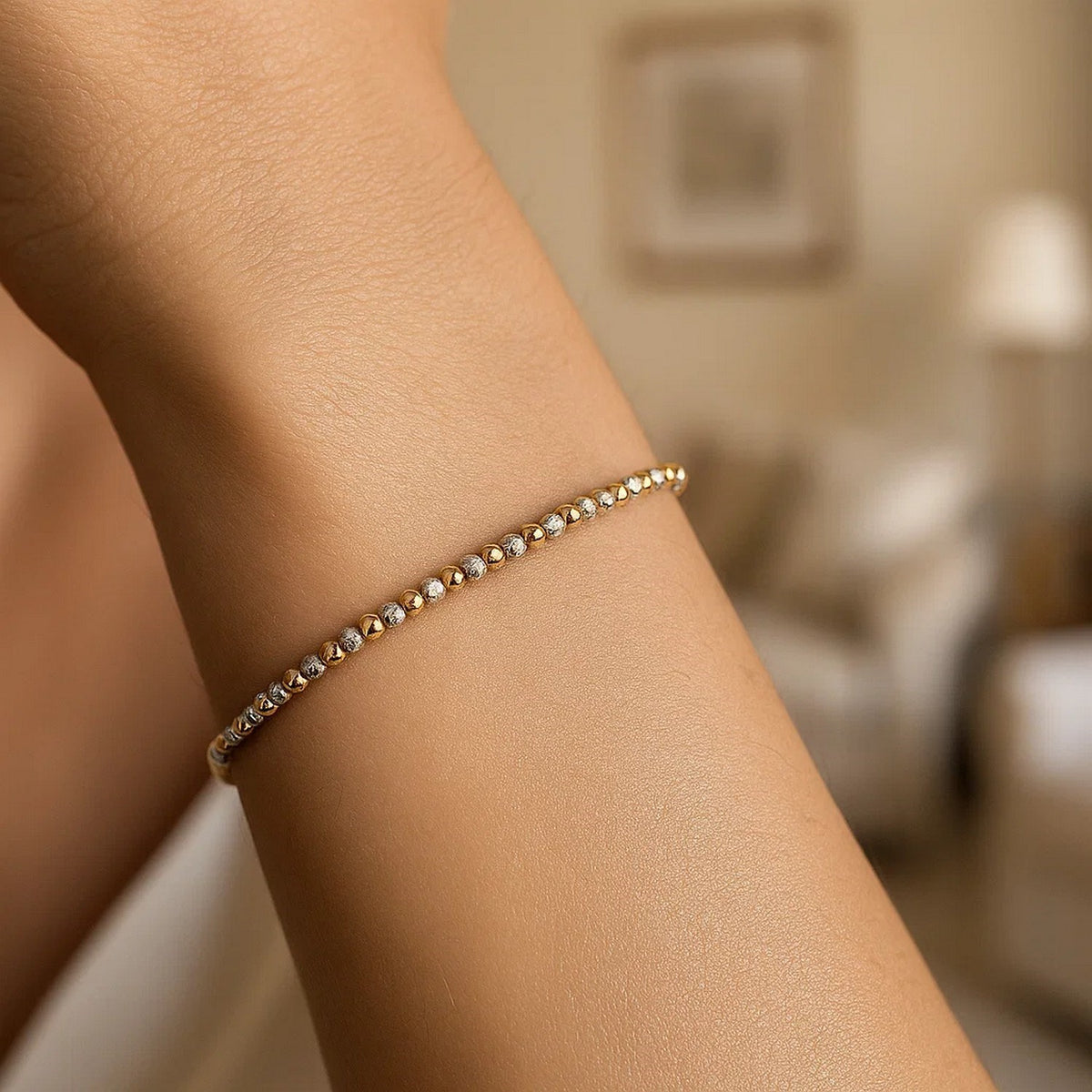 14K Yellow Gold Pallina Bead Bracelet (3.00 mm)