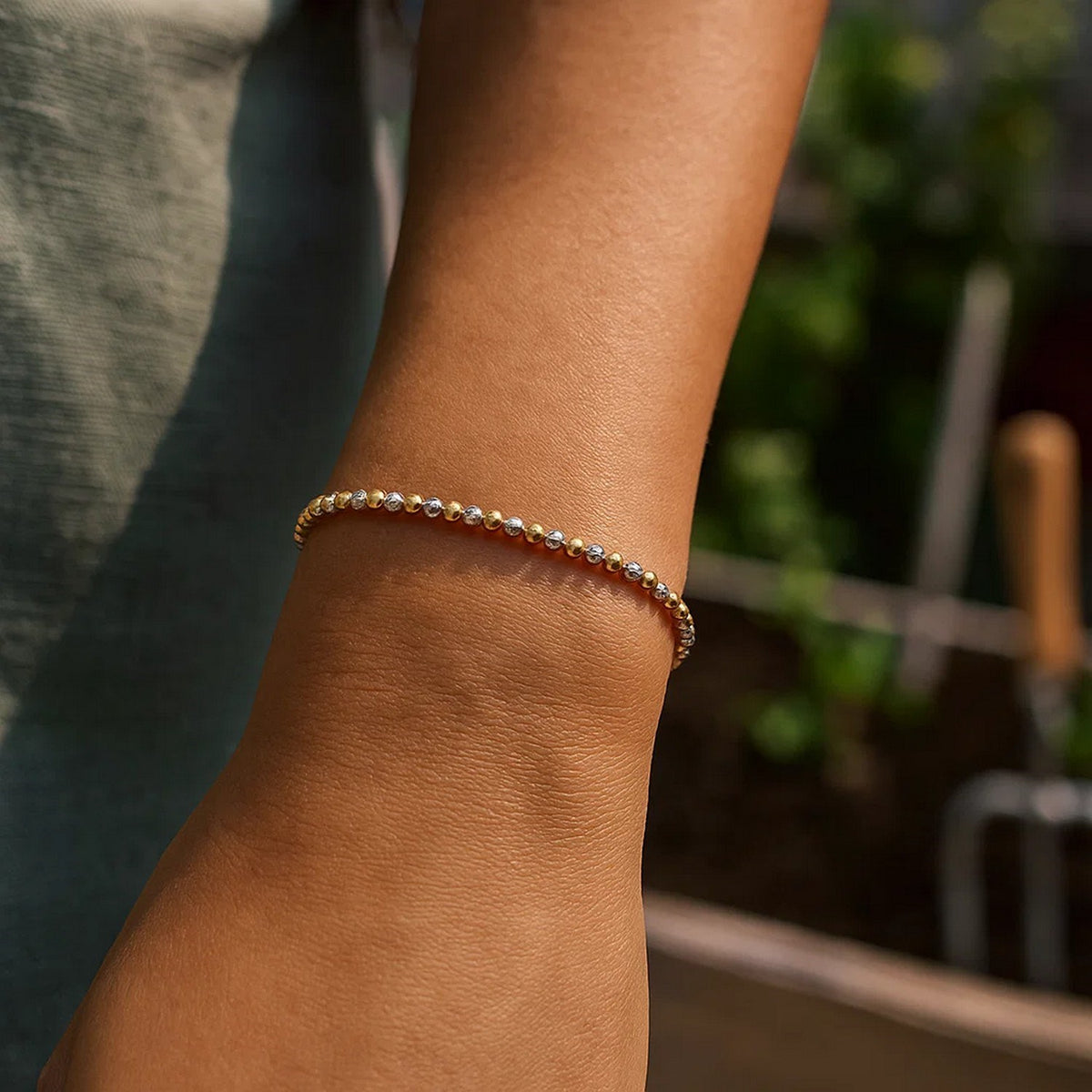 14K Yellow Gold Pallina Bead Bracelet (3.00 mm)