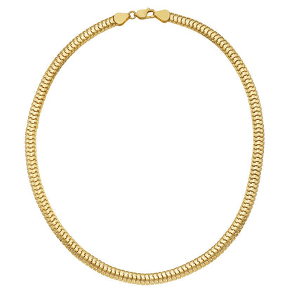 14K Yellow Gold Lite Oval Snake Chain