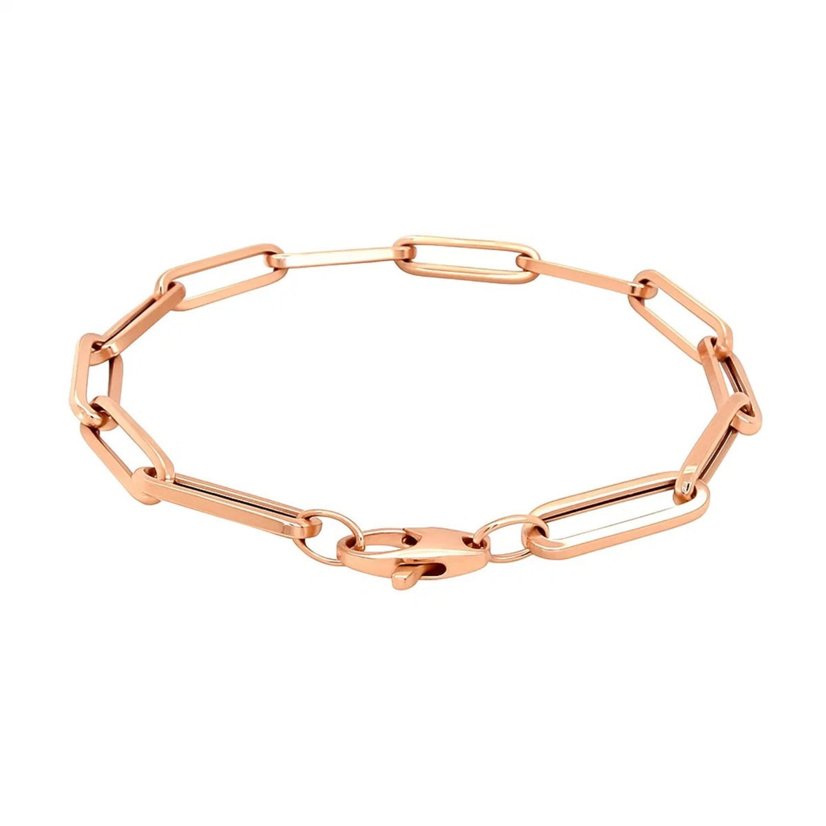 14K Extra Wide Paperclip Chain Bracelet (6.10 mm)