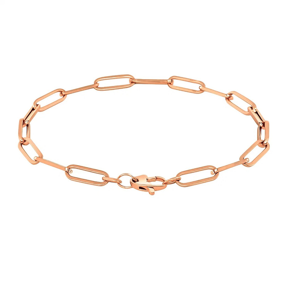 14K Extra Wide Paperclip Chain Bracelet (6.10 mm)