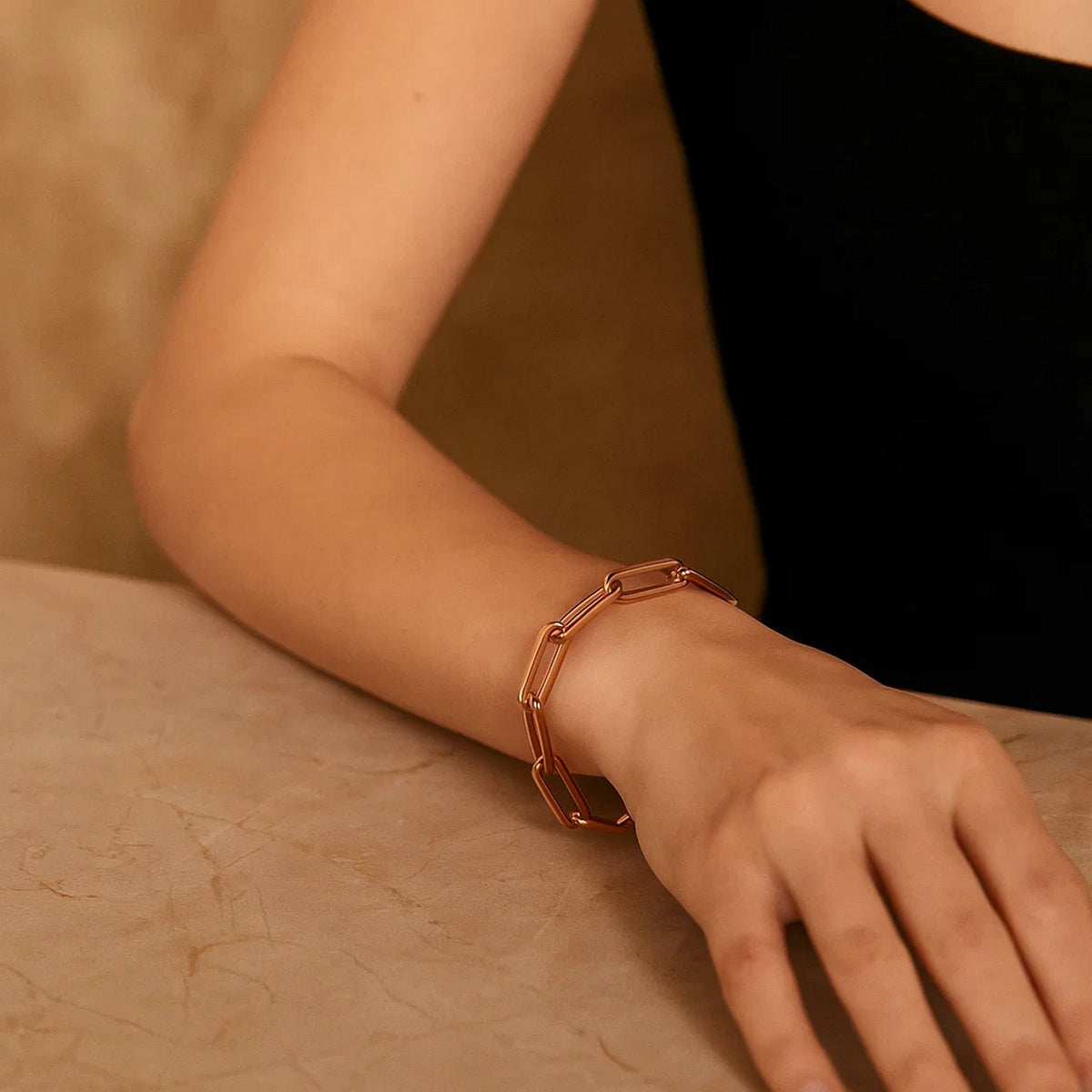 14K Extra Wide Paperclip Chain Bracelet (6.10 mm)