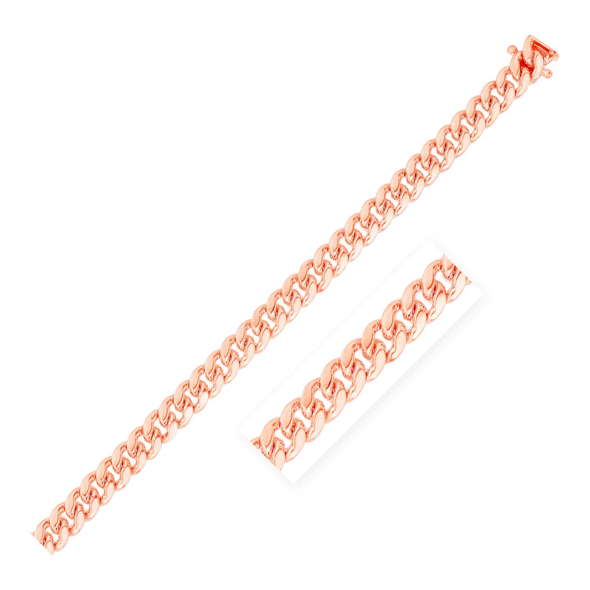 14k Classic Miami Cuban Solid Chain