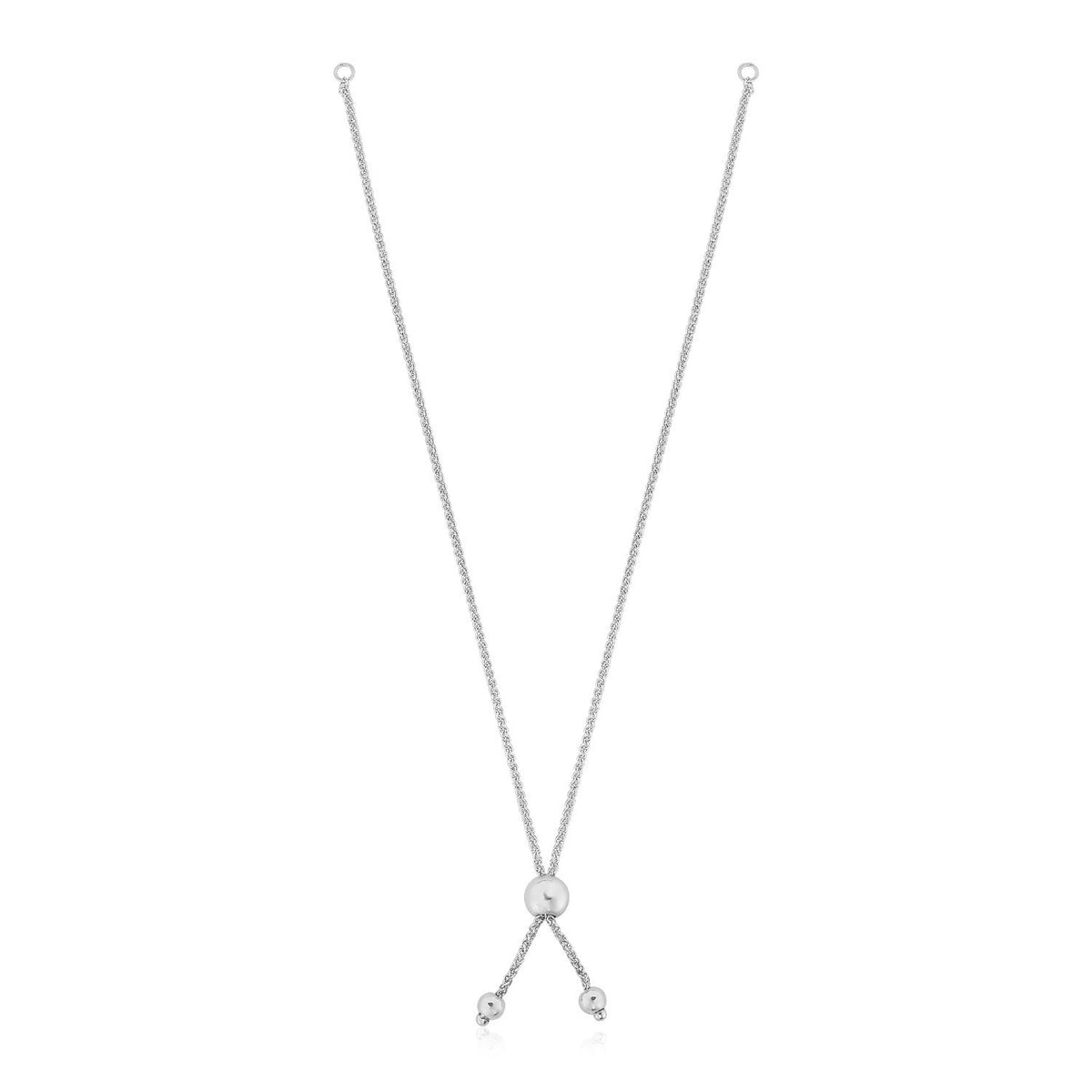 14k Adjustable Friendship Bracelet Chain with Ball Slide