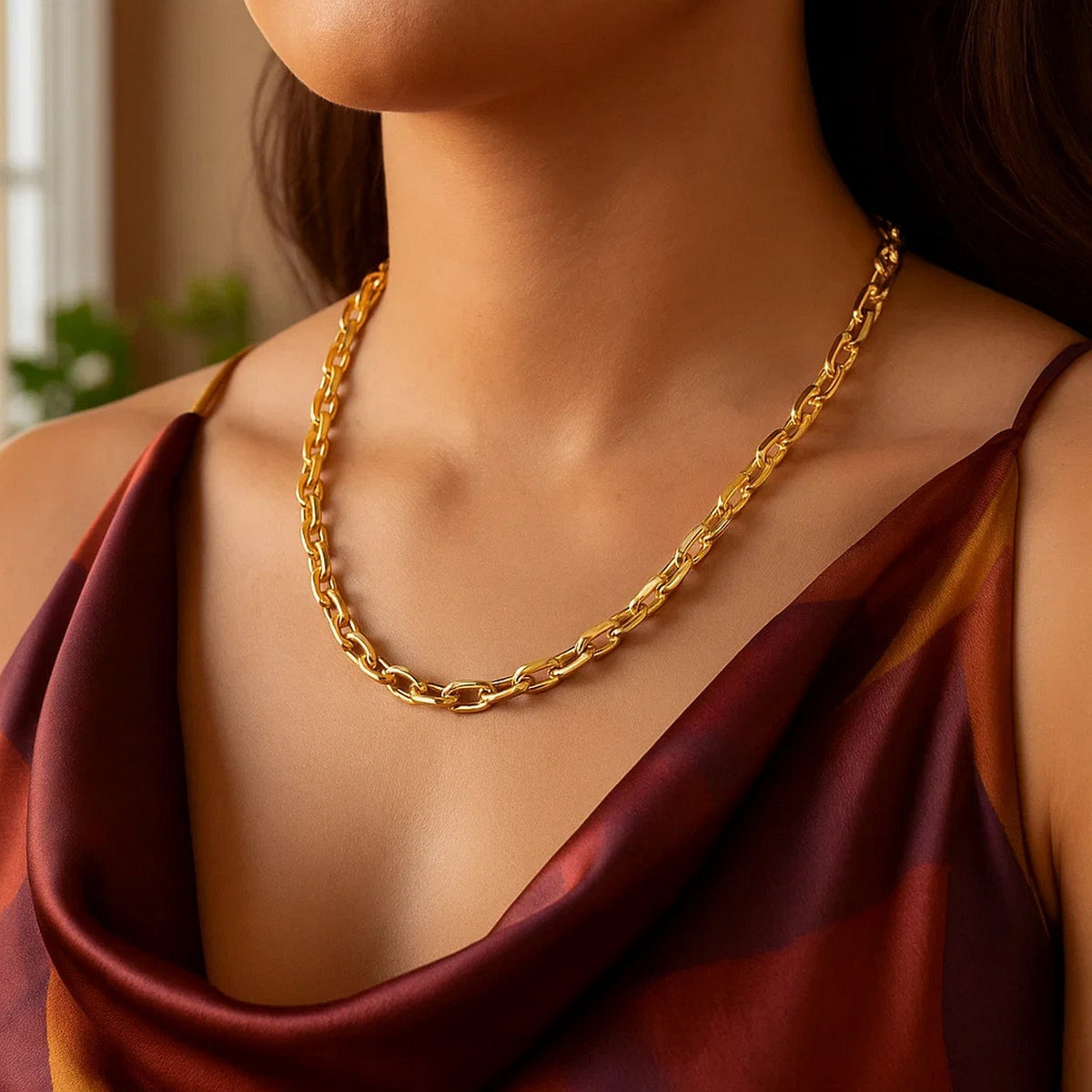 14k Yellow Gold French Cable Link Chain