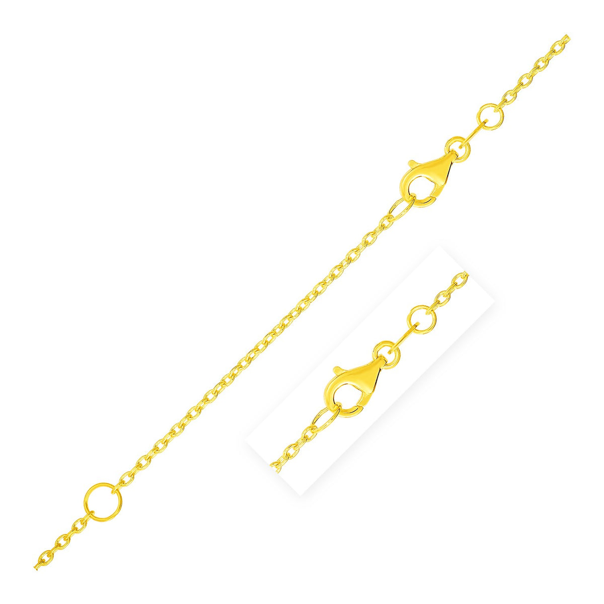 Extendable Cable Chain in 14k