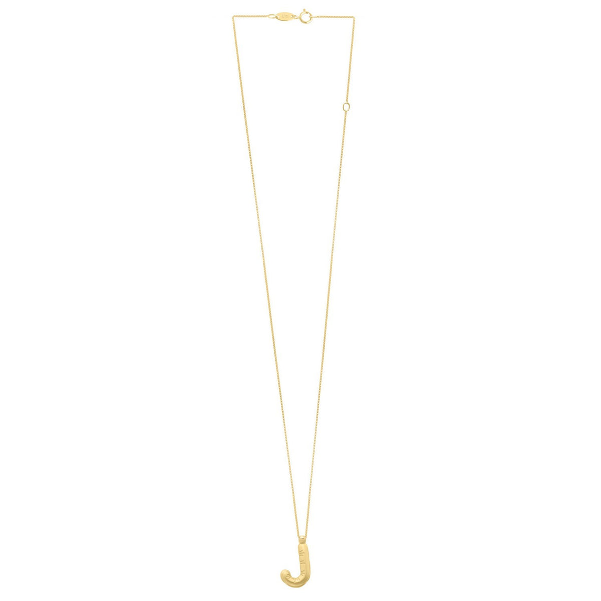 14K Yellow Gold Helium Initial J Pendant
