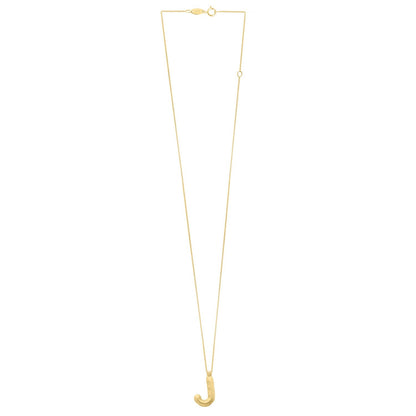 14K Yellow Gold Helium Initial J Pendant