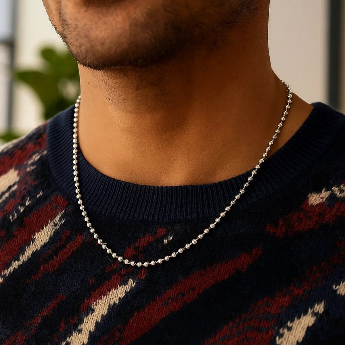 Moon Cut Bead Chain in 14k Yellow Gold