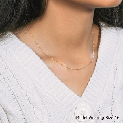 18k Diamond Cut Cable Link Chain