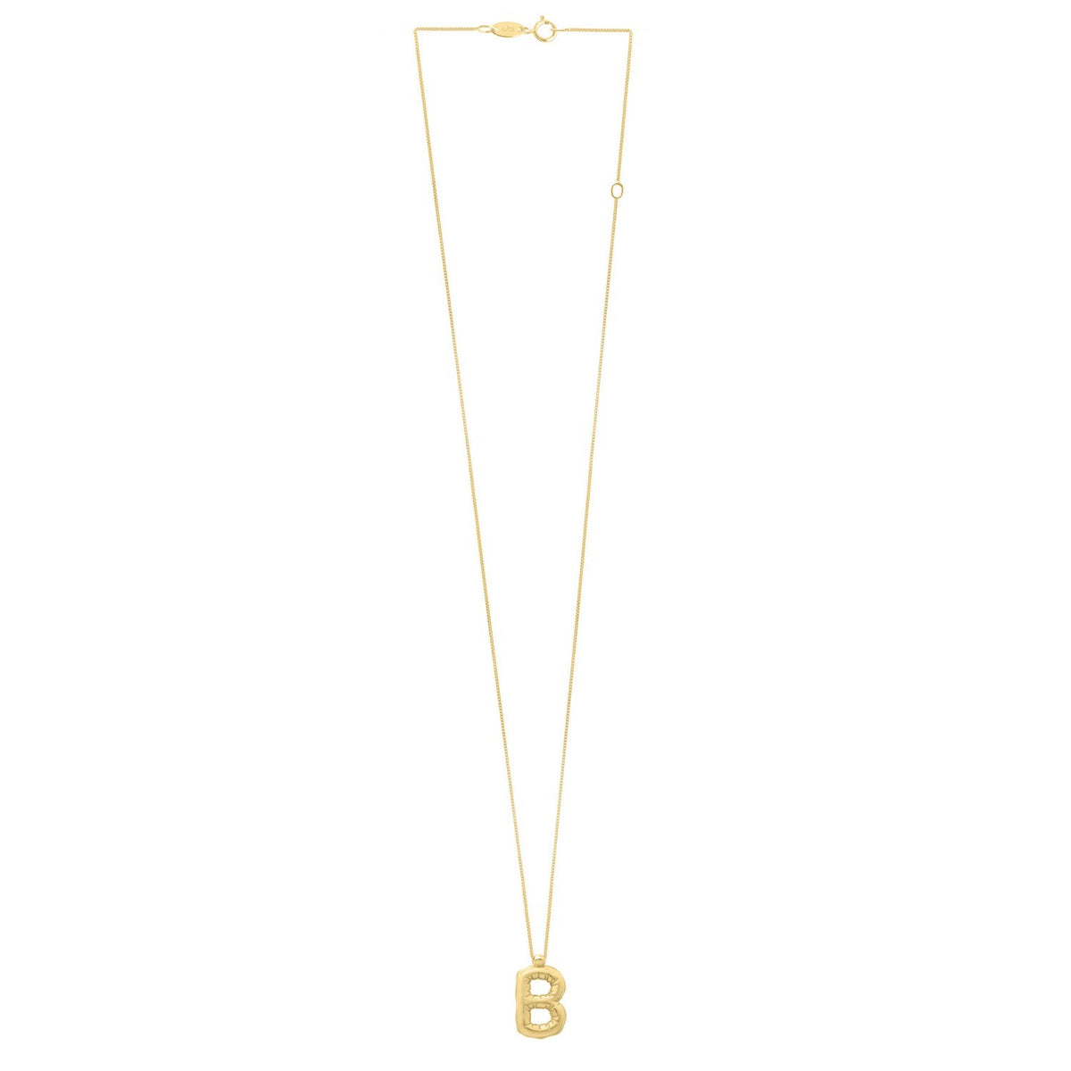 14K Yellow Gold Helium Initial B Pendant