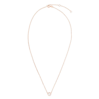 14k 17 inch Necklace with Round White Topaz