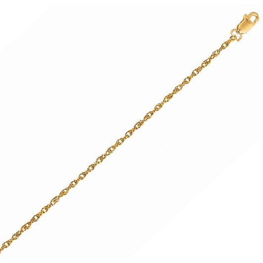 14k Machine Rope Chain (1.10 mm)
