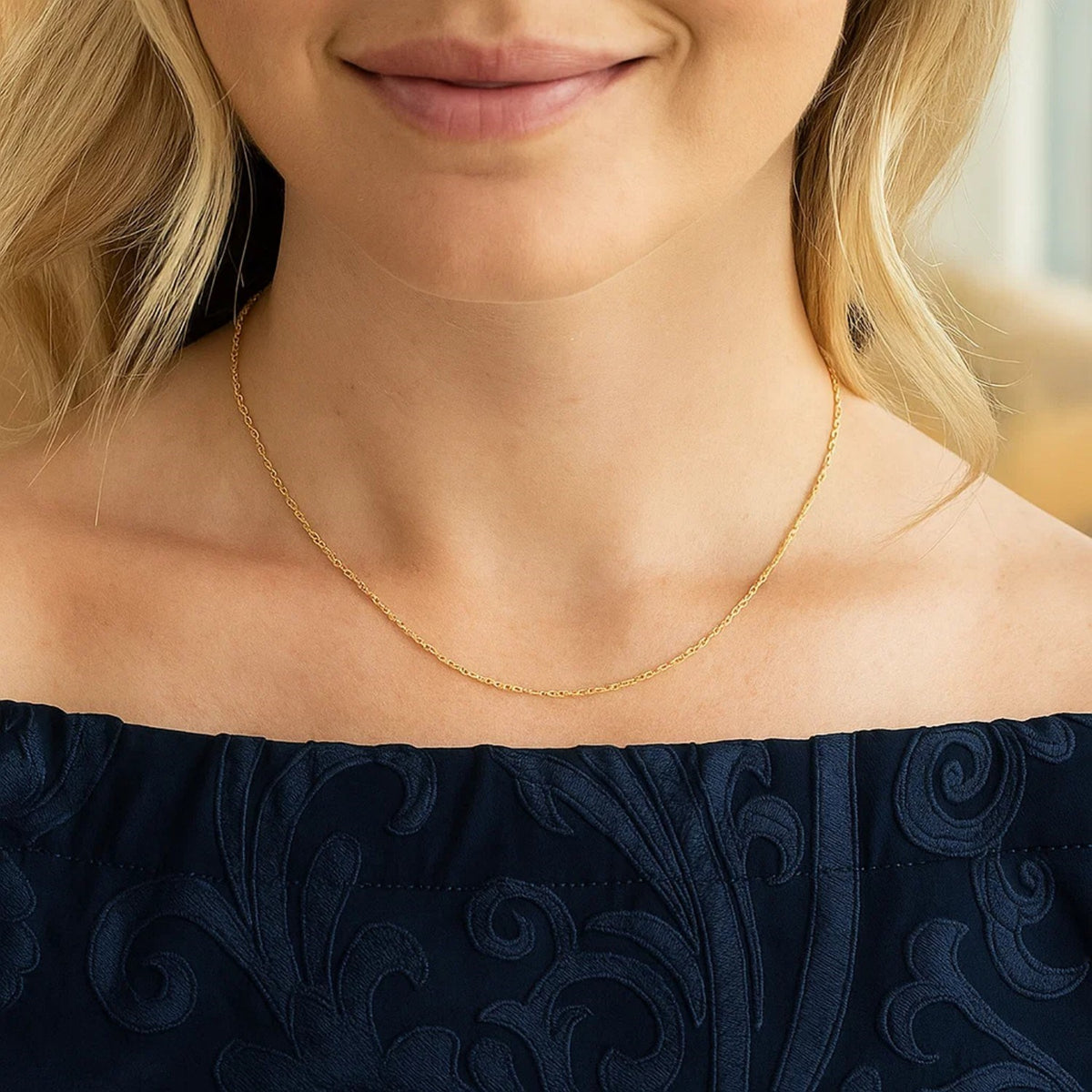 14k Machine Rope Chain (1.10 mm)