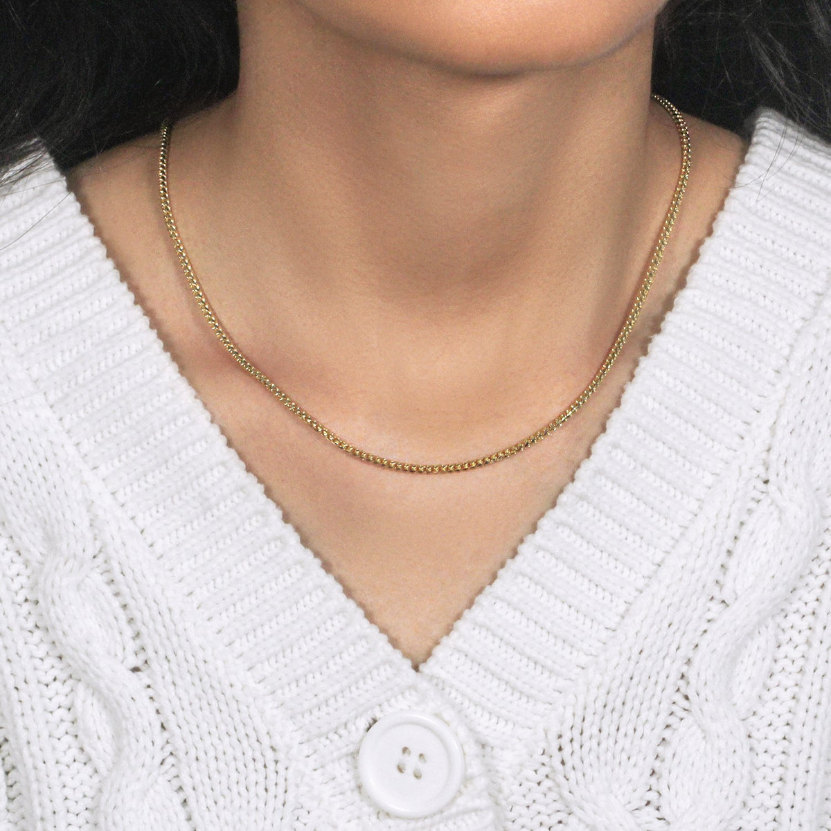14k Yellow Solid Gold Diamond Cut Round Franco Chain