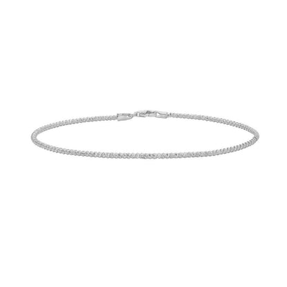 14K Diamond Cut Sparkle Spring Bracelet (1.70 mm)