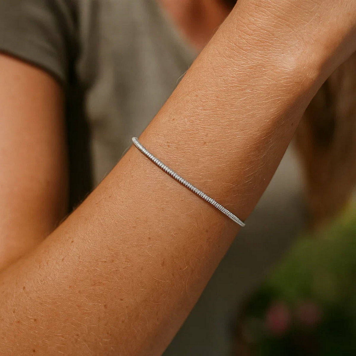 14K Diamond Cut Sparkle Spring Bracelet (1.70 mm)