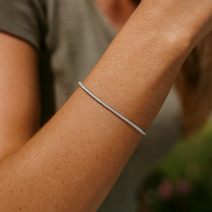 14K Diamond Cut Sparkle Spring Bracelet (1.70 mm)